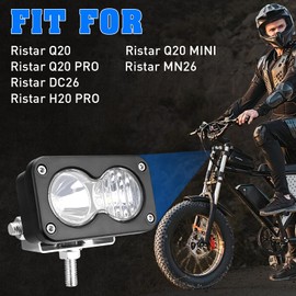 Baja Light for Ebike Upgrade Headlight ridstar Q20 6500K 20W Bright Waterproof LED Light for Ridstar Q20 Lite Q20 Pro Q20 MINI 3 Pin Universal 12V-60V