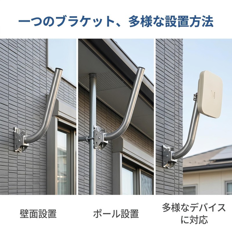 TOYMYTOY Adjustable Universal Antenna Mount Stainless Steel Wireless Bridge Bracket