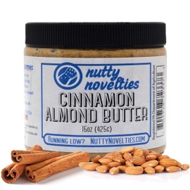 Nutty Novelties Cinnamon Almond Butter - High Protein, Sweet Almond Butter - All-Natural, Light Almond Butter Free of Cholesterol & Preservatives - Pure Almond Butter - 15 Ounces