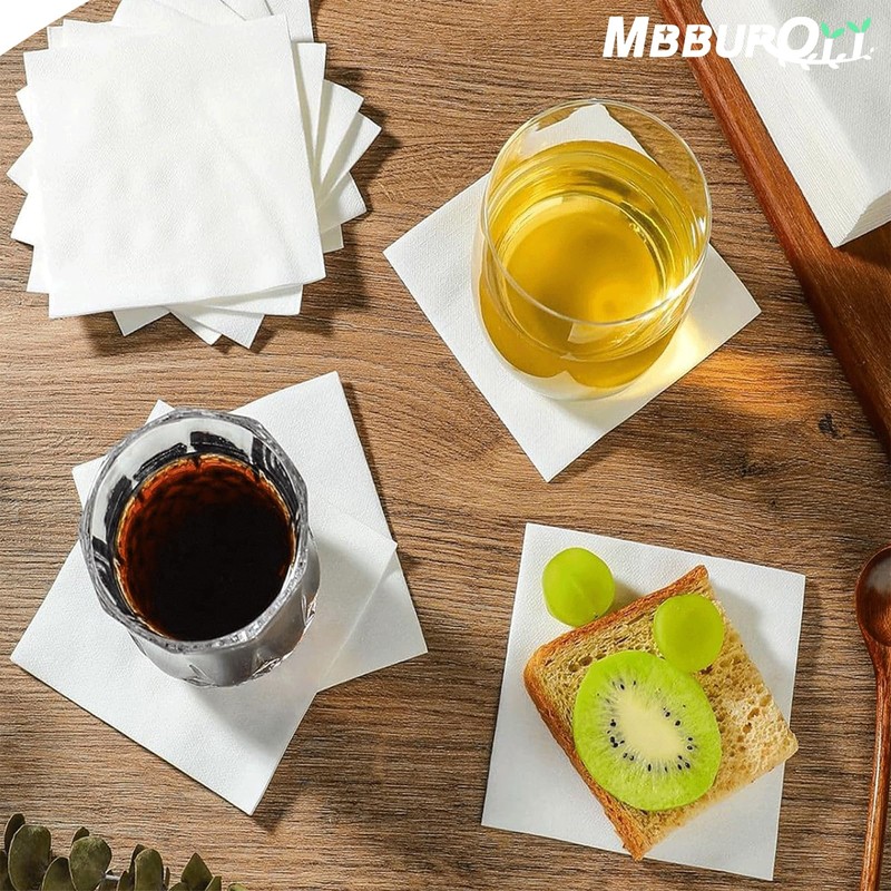 MBBUROYY Disposable Cocktail Napkins Cloth Like Napkins Disposable Table Napkins