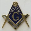 Freemason Masonic cut-out car emblem in gold