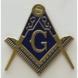 Freemason Masonic cut-out car emblem in gold