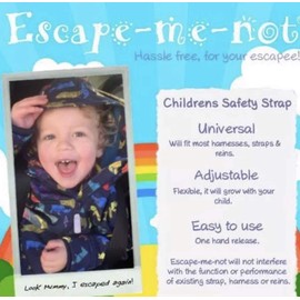 ESCAPE ME NOT 52019 Car Seat Anti Escape Chest Clip Harness Strap To Stop Children Removing Their Arms No Threading Required , Black
