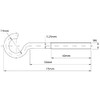 Screws City M6 x 40mm Open Hook with Metric Thread