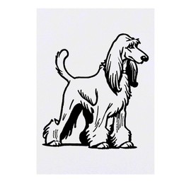 'Afghan Hound Dog' Temporary Tattoo - Water Resistant, Skin-Safe, Non-Toxic Transfer (TO00071257)
