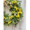 Lulu's Lulu's Mimosa Spring Wreath, Artificial Flower, Natural Wreath, Size: