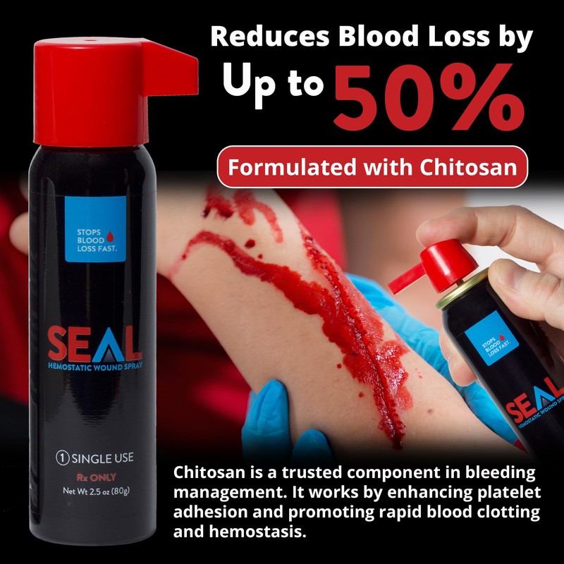 BC3 Technologies 2.5oz SEAL Aerosolized Hemostatic Wound Spray – Rapid