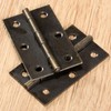 dophee Antique Brass Box Hinges, 2 Pack Cabinet Drawer Wooden