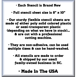 Imperial Creations Stencils Cross Stencil 3 Sizes Religious Single Mounted 8" x 10" Reusable Sheet S1242