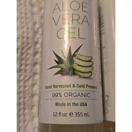 Unbranded 2 KinRose 12oz Organic Aloe Vera Gel  Face Skin Hair & Sunburn Relief Unscented