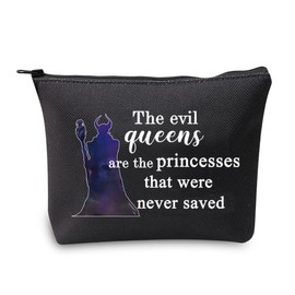 PXTIDY Evil Queen Gifts Evil Villains Merchandise The Evil Queens are The Princesses That were Never Saved Makeup Bag Villain Gift