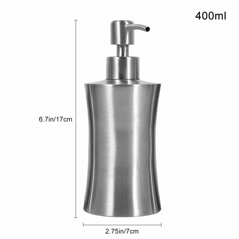 304 Stainless Steel Bathroom Shower Pump Lotion Dispenser Liquid Bottle