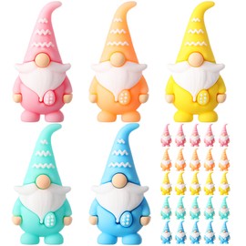 DoubleFill DoubleFill 25 Pcs Resin Mini Gnome Figures Easter Tiny Gnomes Figurines Easter Egg Stuffers Gifts Egg Little Gnome Statues to Hide and Seek Mini Fairy Figurines for Egg Hunt Party Gifts