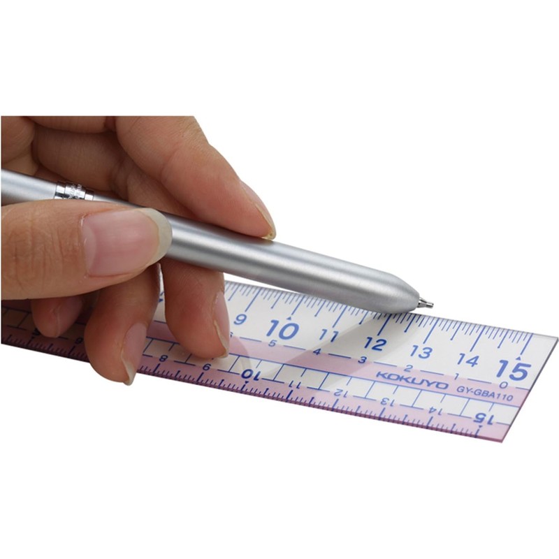 Kokuyo Straight Ruler, 5.9 inches (15 cm), Recycled PET Resin,