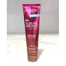 L'Oreal Paris Lorreal Sublime Bronze Body Bronzer Lotion - Medium - instant tan, 3.55 oz