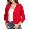 Urban CoCo Women's 3/4 Sleeve Lightweight Open Front Knit Sweater