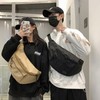 Casual big size various pockets unisex body bag Slingback Black/ONE 2ea