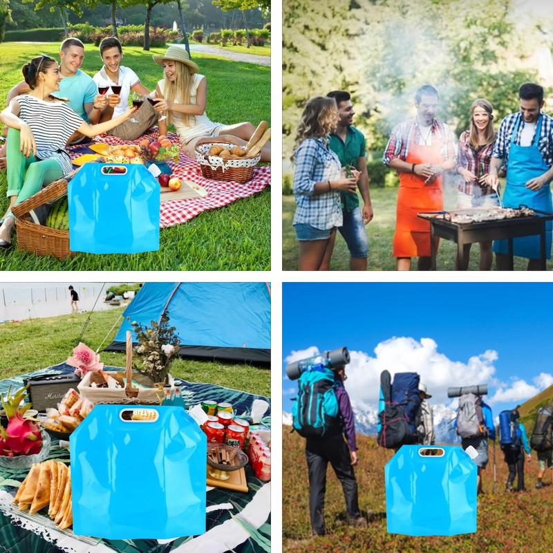 ZBJBinCH Folding Water Bag PE Plastic Drinking Water Container Portable