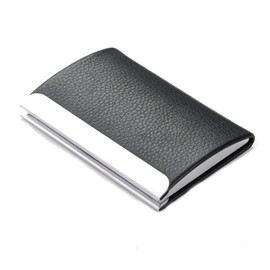 Mini Business Card Holder Metal Business Card Case Slim Pocket Name Card Holder Case for Men & Women (Black), Black, 96mmx65mmx13mm