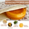 2 Packs Reusable Beeswax Bread Bags,Bread Bags for Homemade Bread,Cotton