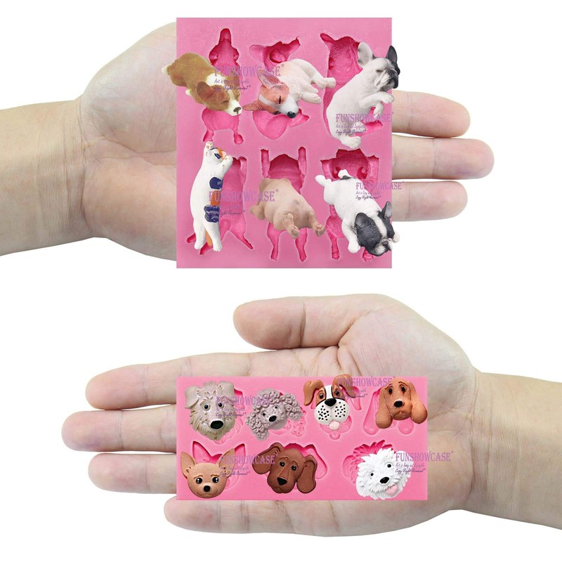 Funshowcase Puppy Dogs Fondant Mould 4-Count