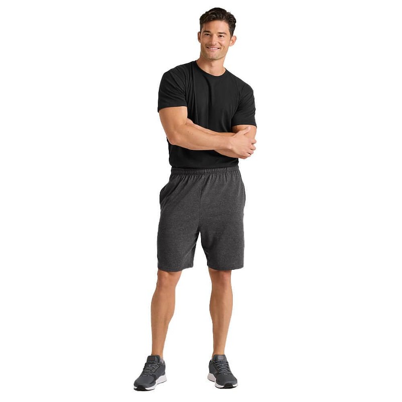Soffe Short clásico de algodón con Bolsillo para Hombre, Carbón