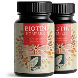 Biotin High Dose 10,000 mcg - 730 x Biotin Tablets as Complex with Zinc & Selenium - Vital Substances for Hair Growth, Skin & Nails - Laboratory Tested with Certificate - 100% Vegan - 2 x 365 Tablets