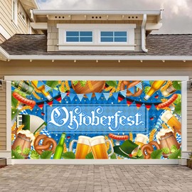 Avezano Oktoberfest Garage Door Banner 6x13Ft Oktoberfest Garage Door Cover Backdrop Oktoberfest Parade German Theme Party Decorations Outdoor Wall House Background Decor (157.48"L x 72.83"W)