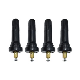 JNNJ 4 Pieces TPMS Valve Stem, Car TPMS Wheel Snap in Tyre Valve, Car Rubber TPMS Tyre Valve Stem, Anti-explosion Mouth Tire Pressure Monitoring System Sensor(90°right angle trimming)