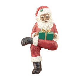 African American Christmas Santa Shelf Sitter Figurine