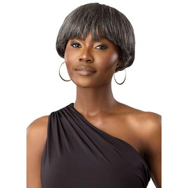 Outre Fab & Fly Full Cap Wig Gray Glamour - Human Hair - Mikah (HL34/51)