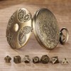 Mini DND Dice Set Bronze Steampunk Gear Pocket Watch Case