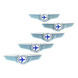 Kids Airplane Pilot Wings Plastic Pins Pinbacks Badges Lot of 5