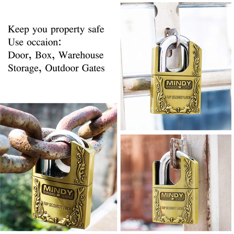 3 Keys 40mm Heavy Duty Warehouse Shrouded Hardened Keyed Padlock