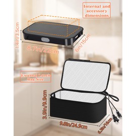 tuhood Portable Oven,4 in1 Portable Food Warmer,12/24/110/220V Heated Lunch Box Mini Microwave Food Warmer for Reheat or Cooking Food in Car Truck Work Office (Black)