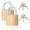 Padlock Set of 2 with 6 Keys, 38 mm Lock