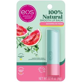 Bálsamo labial eos 100 natural, helado de sandía, recomendado por dermatólogos para pieles sensibles, cuidado de labios humectante durante todo el
