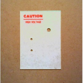 Williams Paragon Pinball Machine Solenoid Driver Board High Voltage Caution Plate