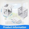Jetec 2 Pieces 1 Inch Mini Blind Brackets White Plastic