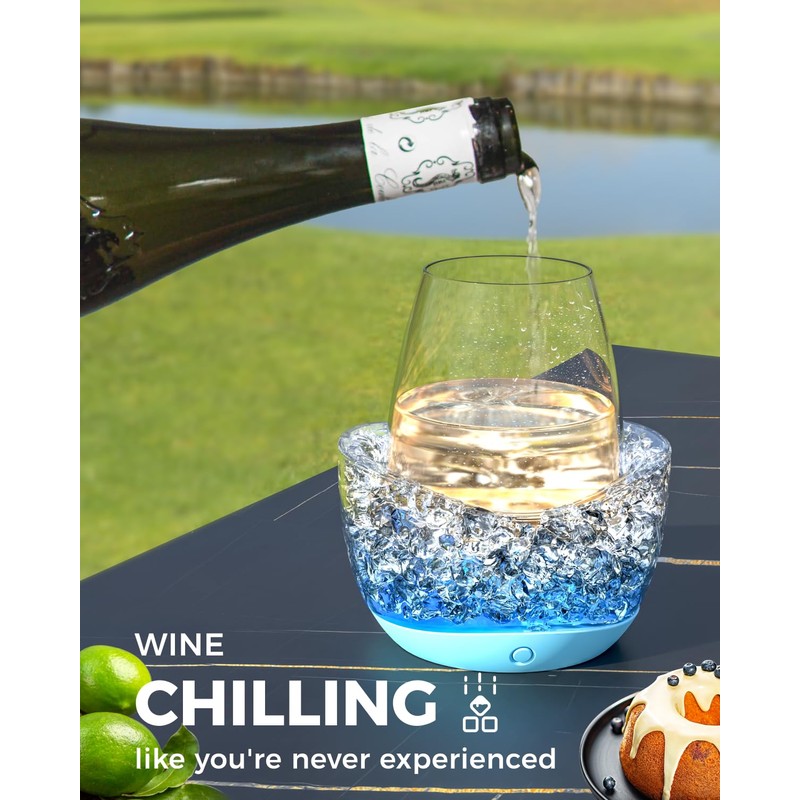 Wine Chiller for Glass Stemless Wine Glass Chiller Keeps Your