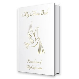 White Remembrance Of My Confirmation Unisex Boy or Girl Missal Mass Book with Prayer Card/Book Mark