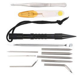 Accesorios de paracord, agujas de cable de paracaídas de aluminio, agujas paracord pulseras pulseras herramienta de tejer para acampar al aire libre