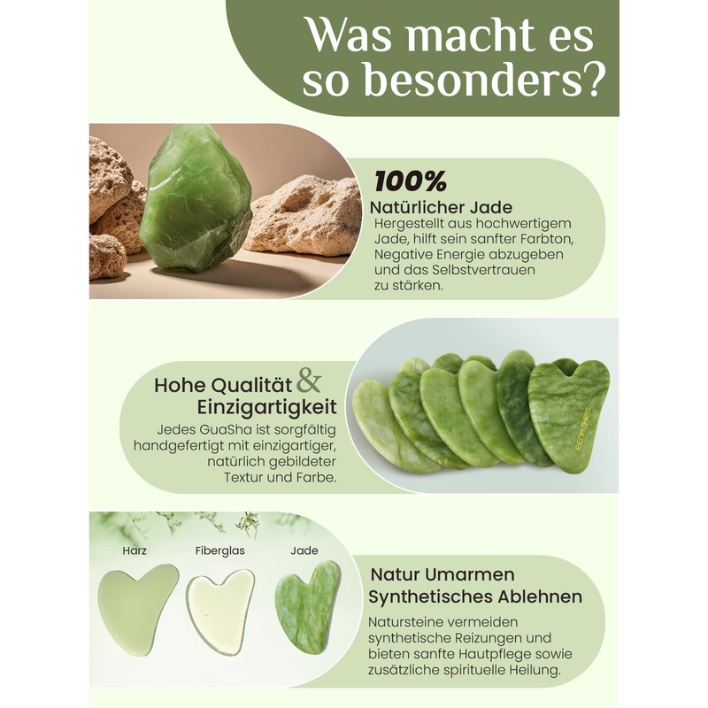 Rena Chris Gua Sha Gesichtswerkzeuge-Xiuyan Jade Gua Sha Stein für