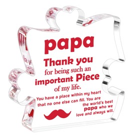 Papa Grandpa Gifts, Father's Day Gifts for Papa Grandfather from Grandkids, Birthday Present for Dad Grandpa Gift Idea, Papa Acrylic Decoration Sign/Plaque