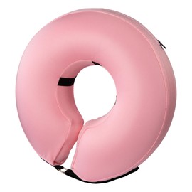 Haoion Dog Cone Collar, Inflatable Recovery Pet Cone After Surgery, Adjustable Blow up Dog Donut Collar, Pet Recovery Collar for Dogs and Cats - Pink, 8”-12”