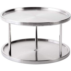 Jiallo Turntable Organizer, Standard, Silver