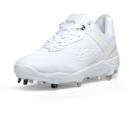 Boombah Viper Pro Women's Metal Cleat White/White - Size 9.5