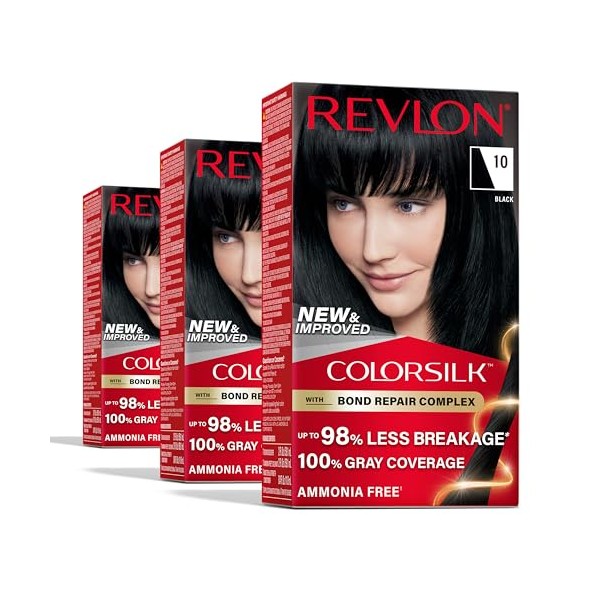 REVLON Revlon ColorSilk with Bond Repair Complex, Black Permanent Hair