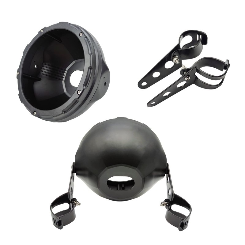 HARPUOU 7 Inch LED Motorcycle Headlight Housing Bucket with Lamp