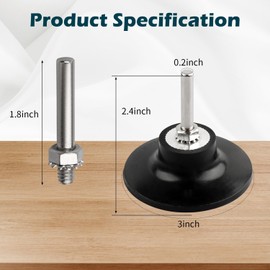 Mixiflor Quick Change Disc Pad Holder, Roloc Disc Pad Holder, 3 Inch Sanding Discs Holder Roll Lock Disc Pad Quick Change Disc Adapter with 1/4" Shank for Die Grinder Power Drill Driver